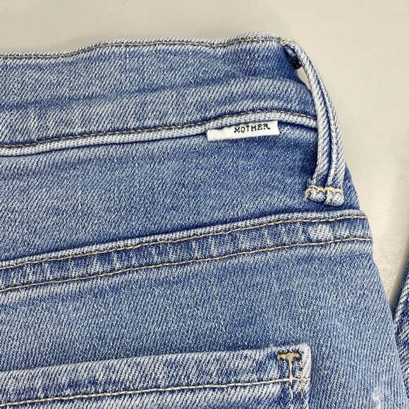 NEW MOTHER Women’s The Lil Insider Crop Step Fray Jeans – Size 32P - Picture 7 of 13